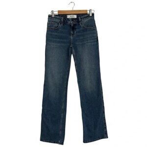 Hollister Low Rise Relaxed Straight Leg Jeans Women's W25 Long Dark Wash